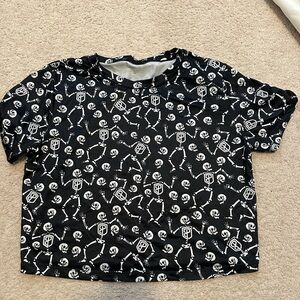 Born primitive Black and White Skeleton Print Tee